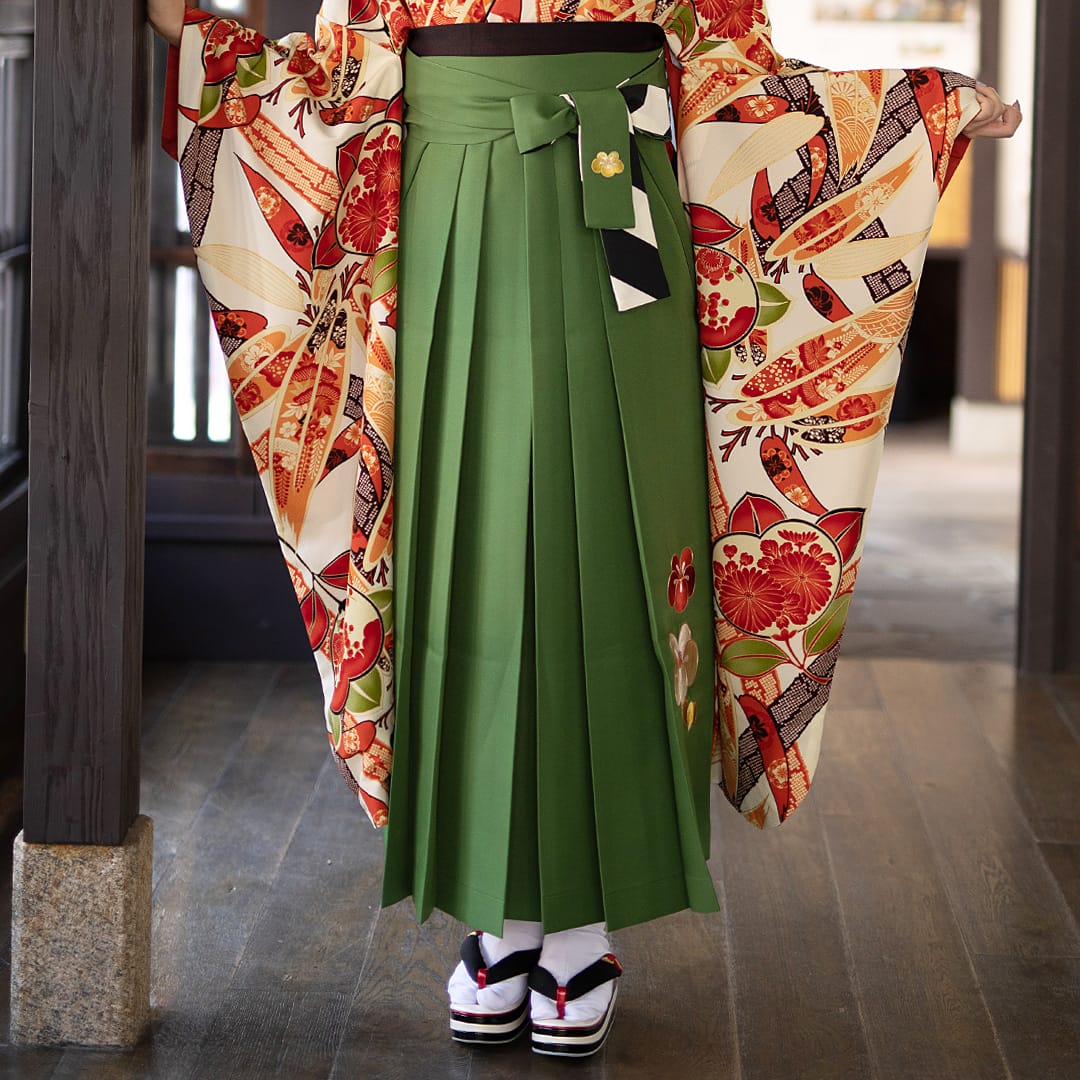  抹茶×丸椿 レンタル 袴単品 P194-L