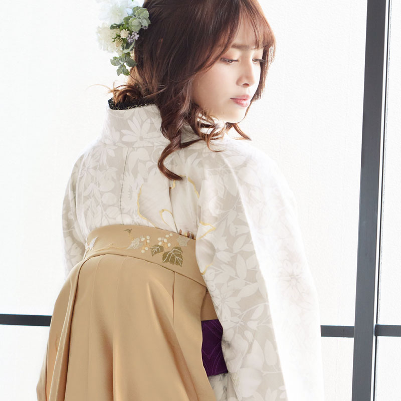  ミルクティー　野葡萄 レンタル 袴単品 P229-LL