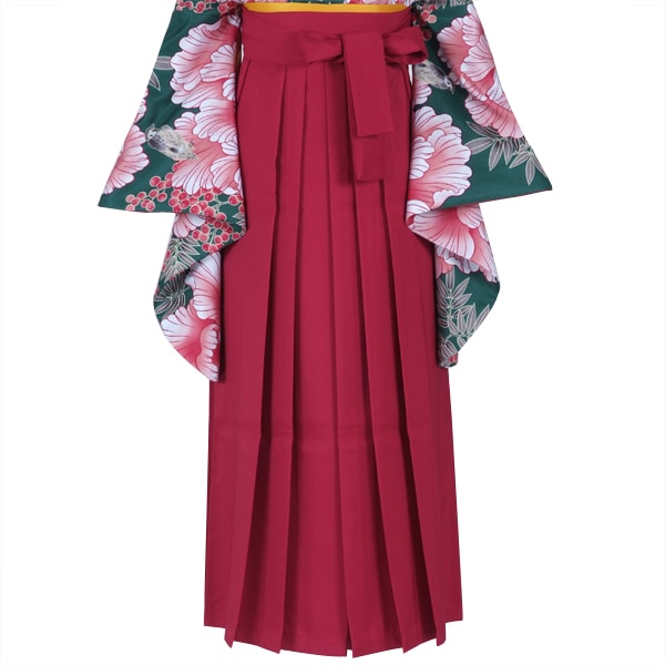  臙脂×無地 レンタル 袴単品 P163-M