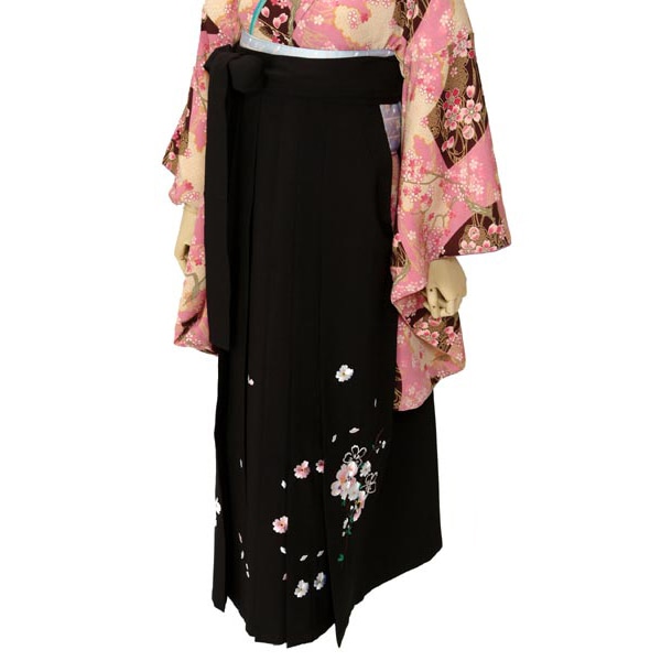  黒×刺繍 レンタル 袴単品 P024-M