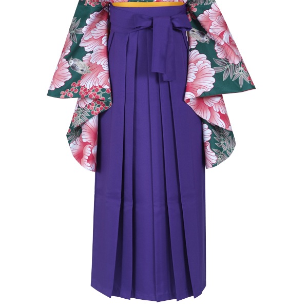  青紫×無地 レンタル 袴単品 P164-S