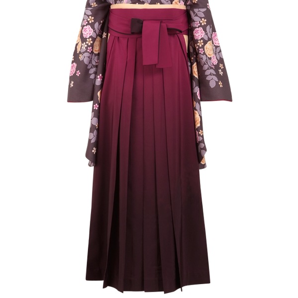  エンジ×ぼかし(定) レンタル 袴単品 P011-M