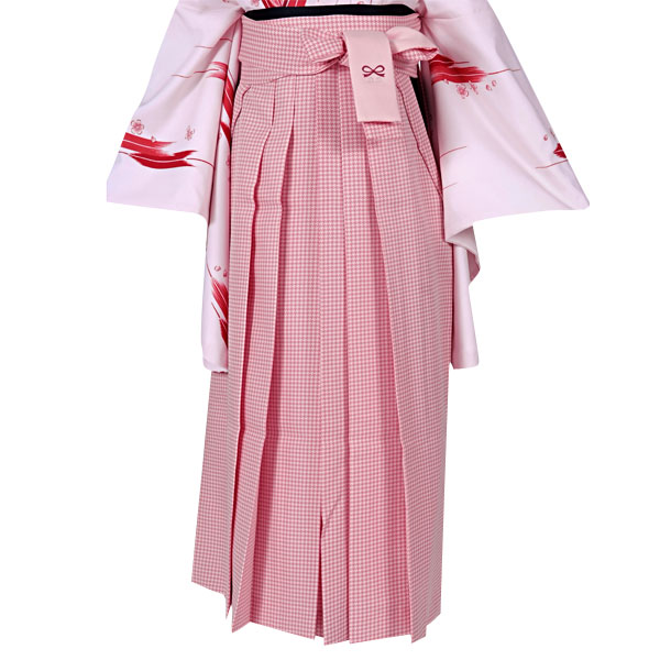  ピンク×千鳥★ レンタル 袴単品 P157-S