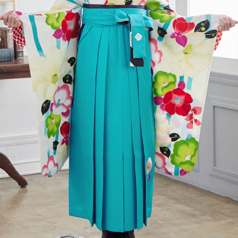  ターコイズ×梅 レンタル 袴単品 P198-S