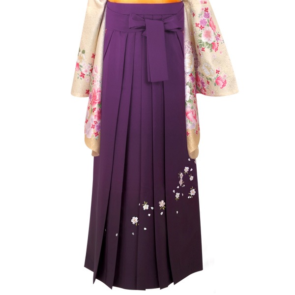  紫×ぼかし刺繍(定) レンタル 袴単品 P016-L