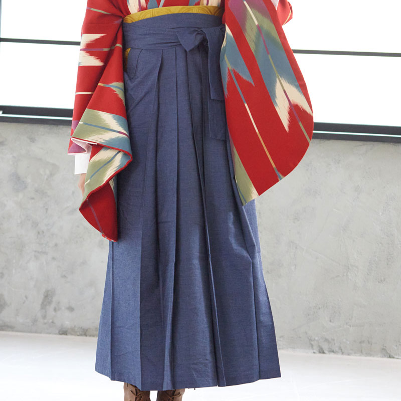  インディゴ×デニム風 レンタル 袴単品 P227-LL