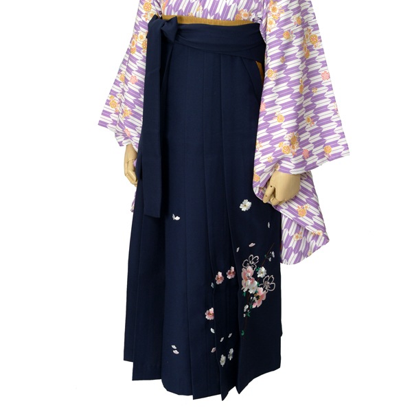  紺×刺繍 レンタル 袴単品 P038-M