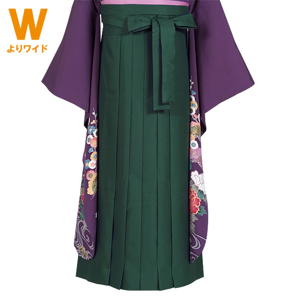  ワイドサイズ 緑×無地(W17) レンタル 袴単品 P113-LLW