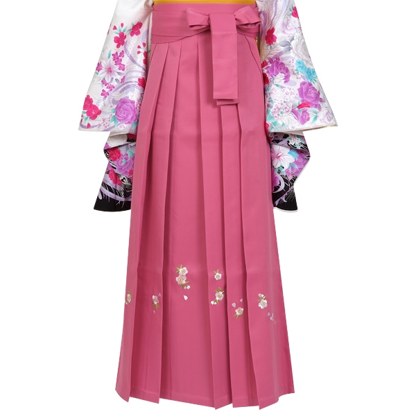  ピンク×桜 刺繍 レンタル 袴単品 P094-M