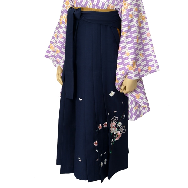  紺×刺繍★ レンタル 袴単品 P038-L