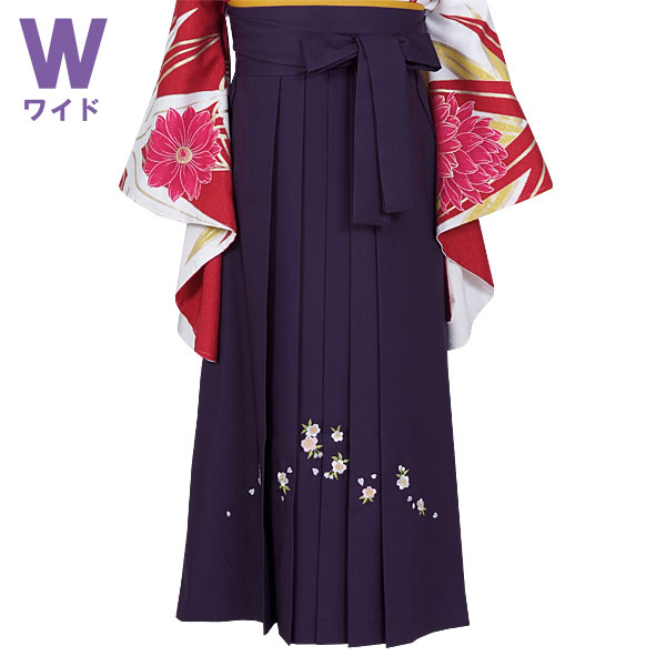  ワイドサイズ 紫×刺繍(W15) レンタル 袴単品 P118-LW