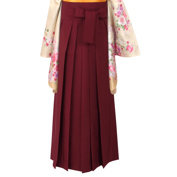  エンジ×無地(定) レンタル 袴単品 P009-M