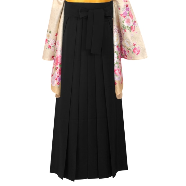  黒×無地(定) レンタル 袴単品 P001-L