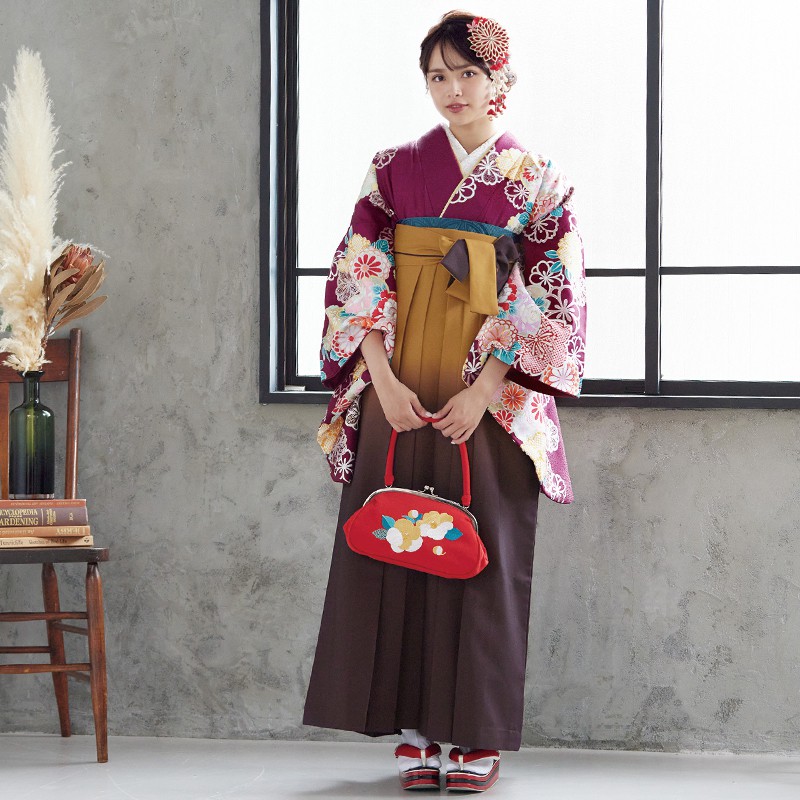 PATTi PATTi 紫　菊桜牡丹 レンタル 大学生袴 G740