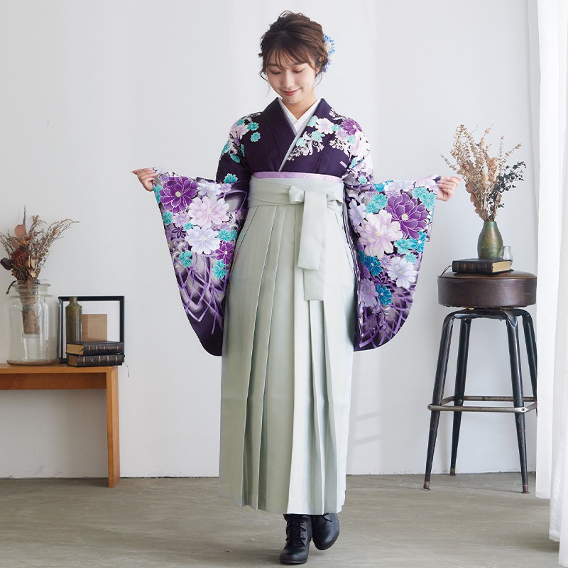 PATTi PATTi 【SALE】 黒　菊とコスモス レンタル 大学生袴 G323