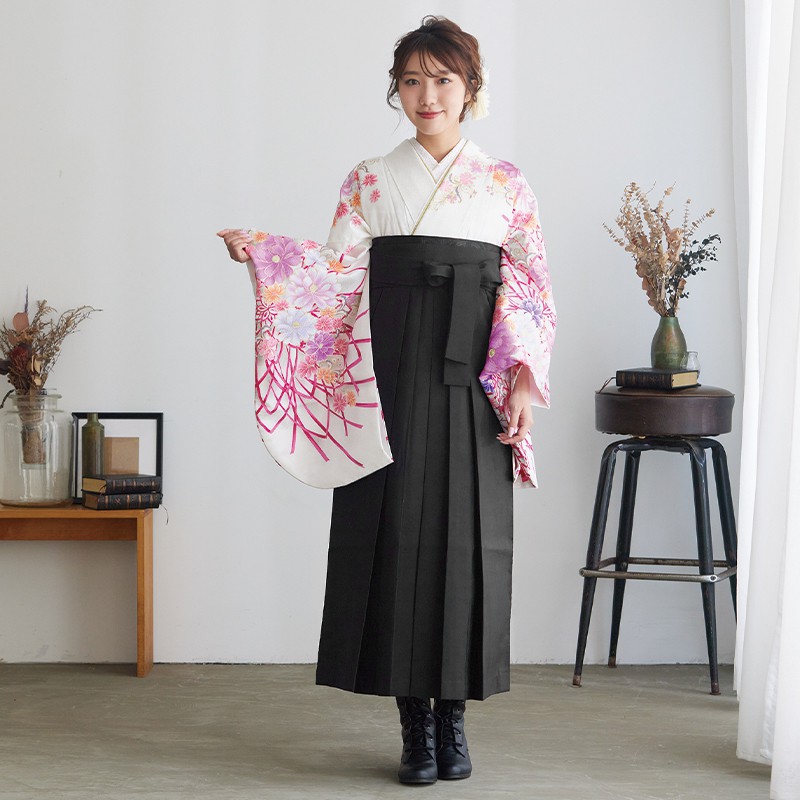 PATTi PATTi 白　菊とコスモス レンタル 大学生袴 G322