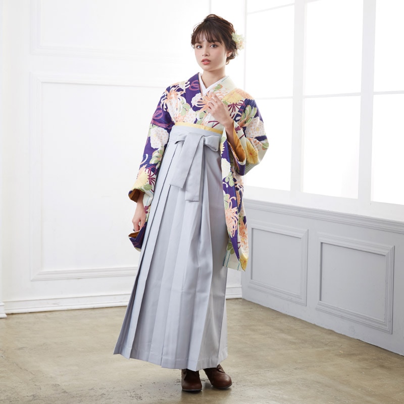  【SALE】 【訳あり】オフホワイト　矢羽根に菊 G670W  G664 レンタル 大学生袴 G930