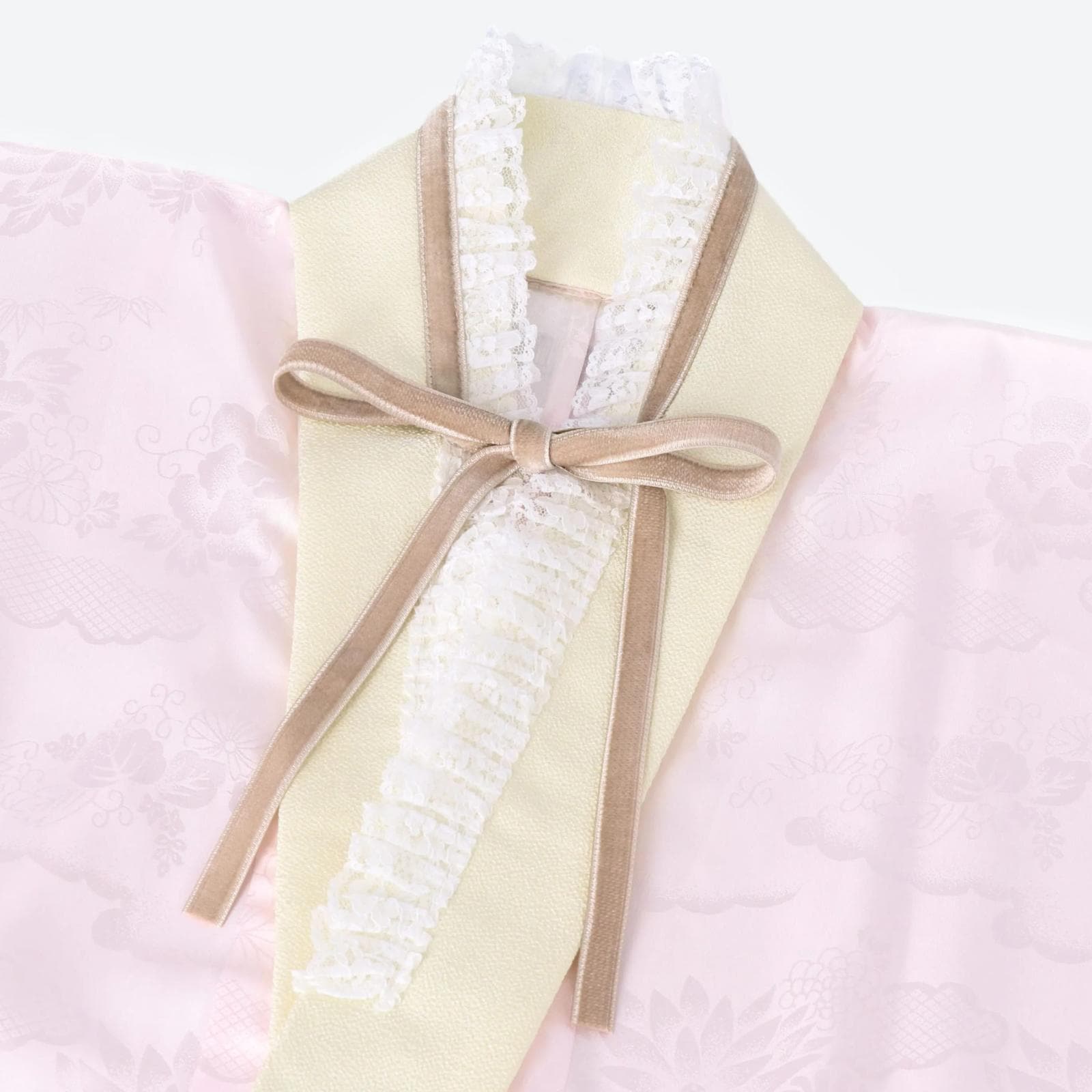  ベージュ ベロアリボン半衿 販売 半衿 hanbai-121