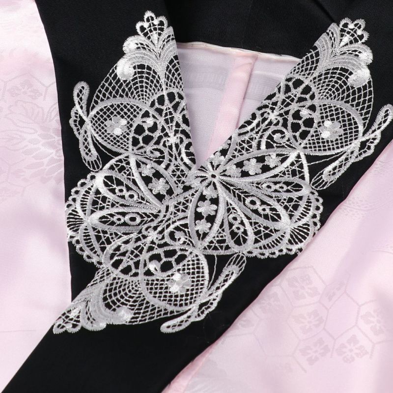  黒 レース グレードアップ 半衿 rental123