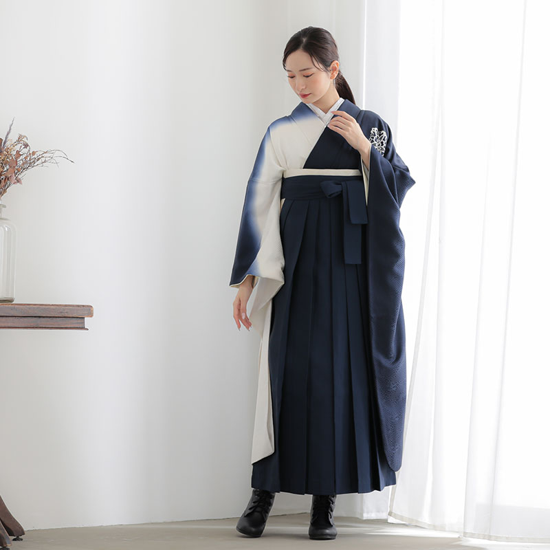  青　宝相華 レンタル 振袖袴 R2043