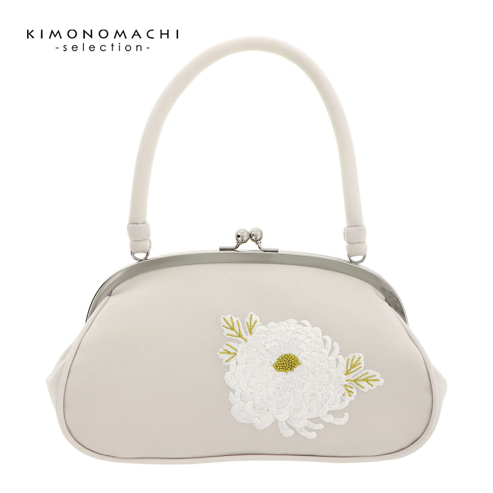 バッグ 菊刺繍 オフホワイト 販売 草履バッグ 053615
