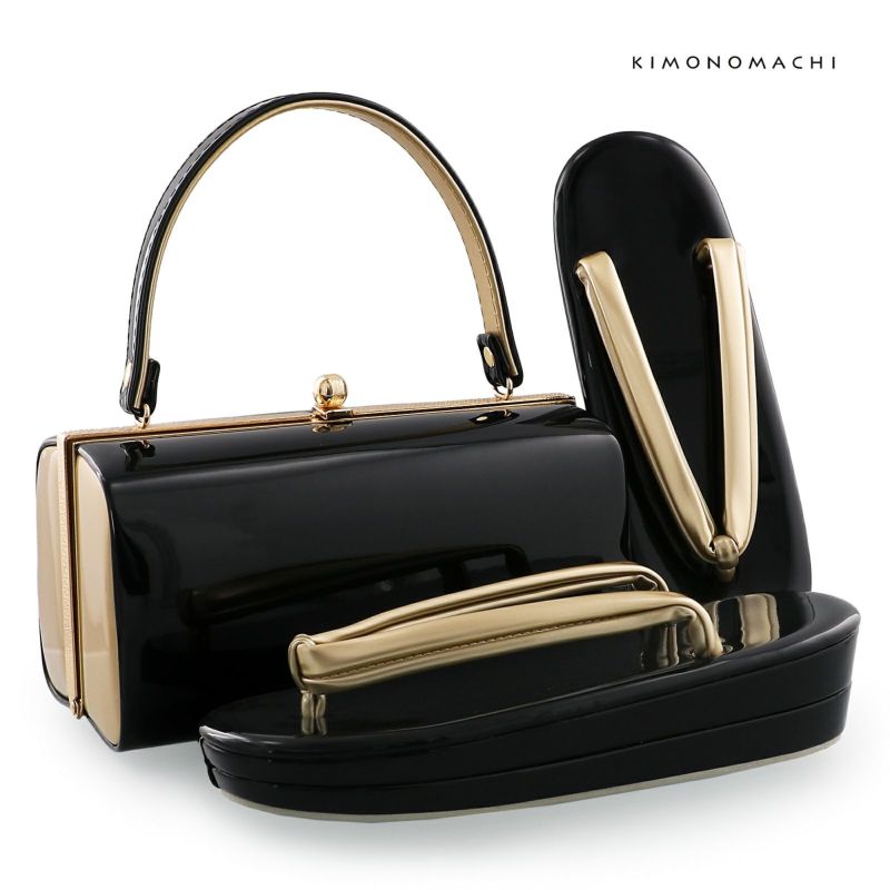 草履 バッグ 深藍×銀 Fサイズ エナメル 無地 販売 草履バッグ 058116