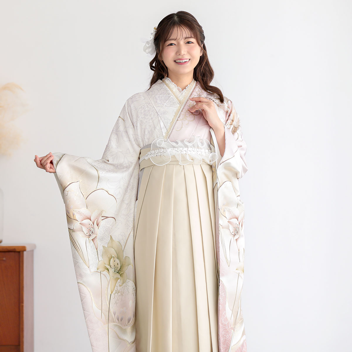 Bloom 淡ピンク カサブランカ レンタル 振袖袴 R2234