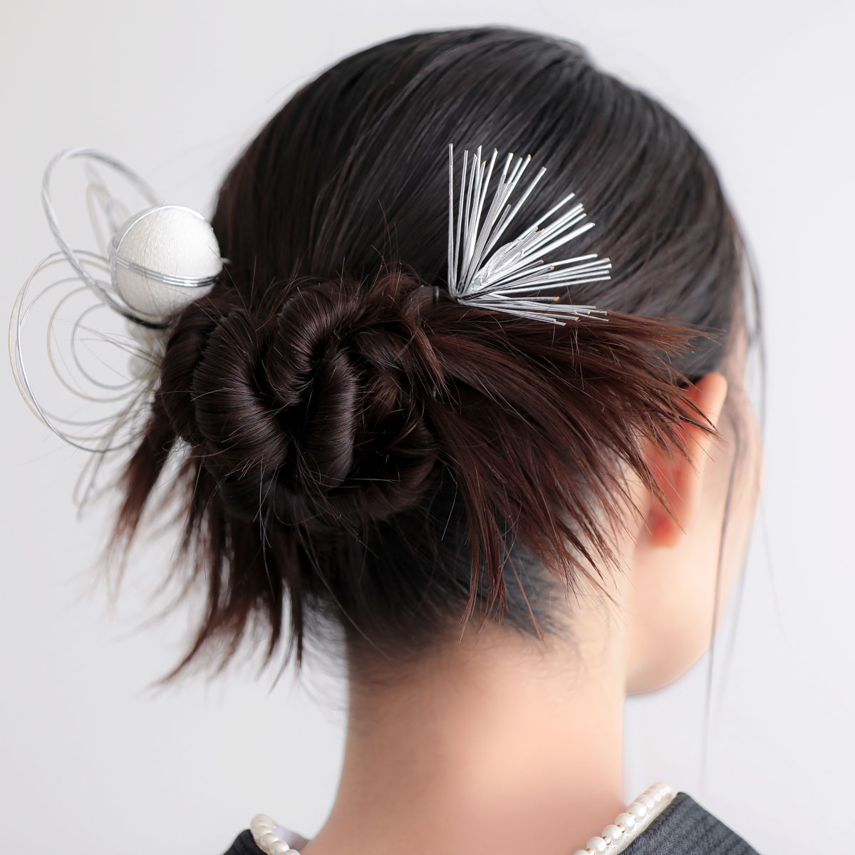  【SALE】 墨黒　星くずに七宝 レンタル 大学生袴 G1032