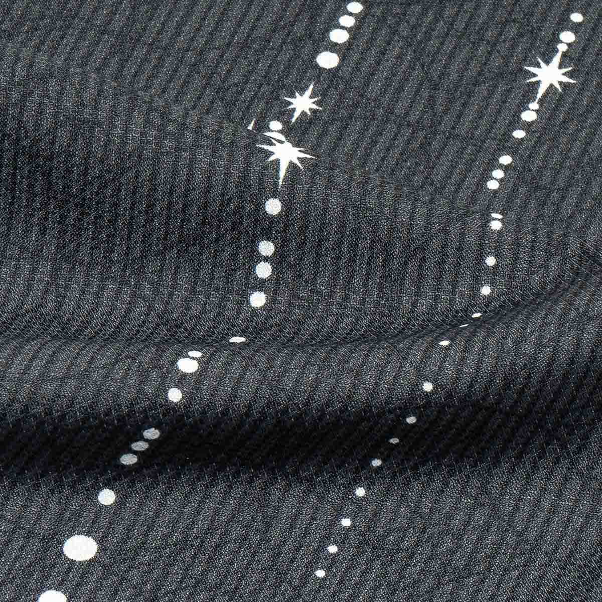  【SALE】 墨黒　星くずに七宝 レンタル 大学生袴 G1032