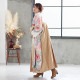 白×グレー 総絞り 胡蝶に牡丹 レンタル 振袖袴 R1942