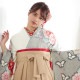 白×グレー 総絞り 胡蝶に牡丹 レンタル 振袖袴 R1942
