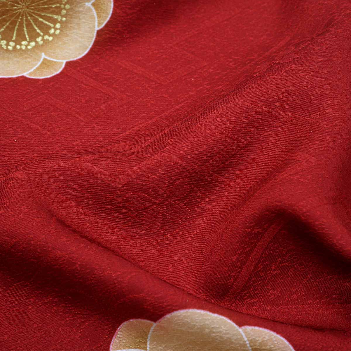  赤　牡丹梅 レンタル 振袖袴 R2125