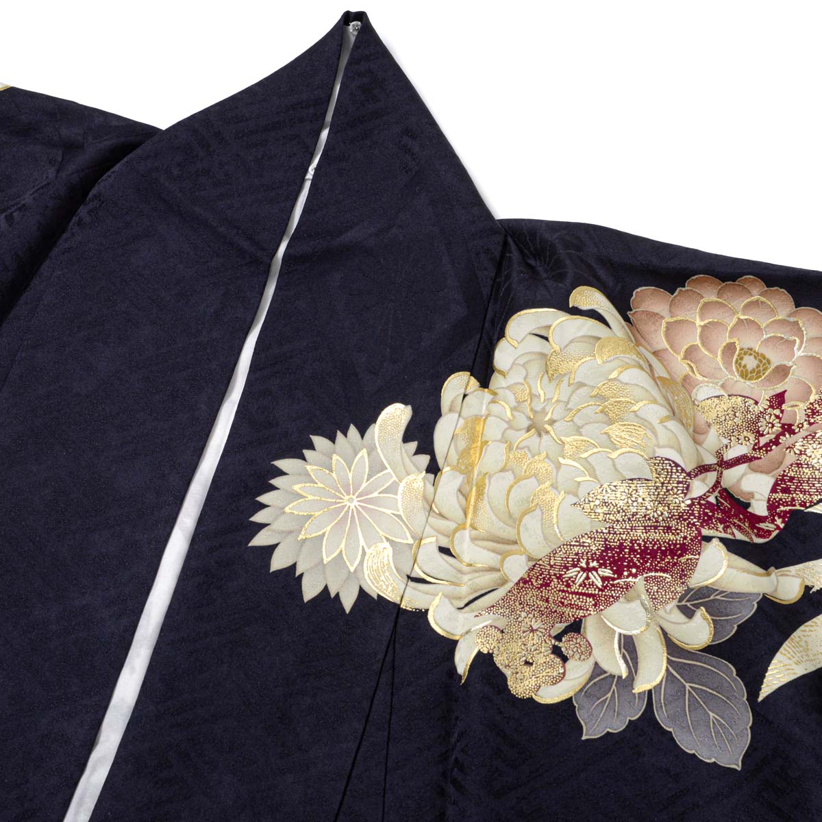 東京レトロ 濃紺　菊に蔦 レンタル 振袖袴 R2104