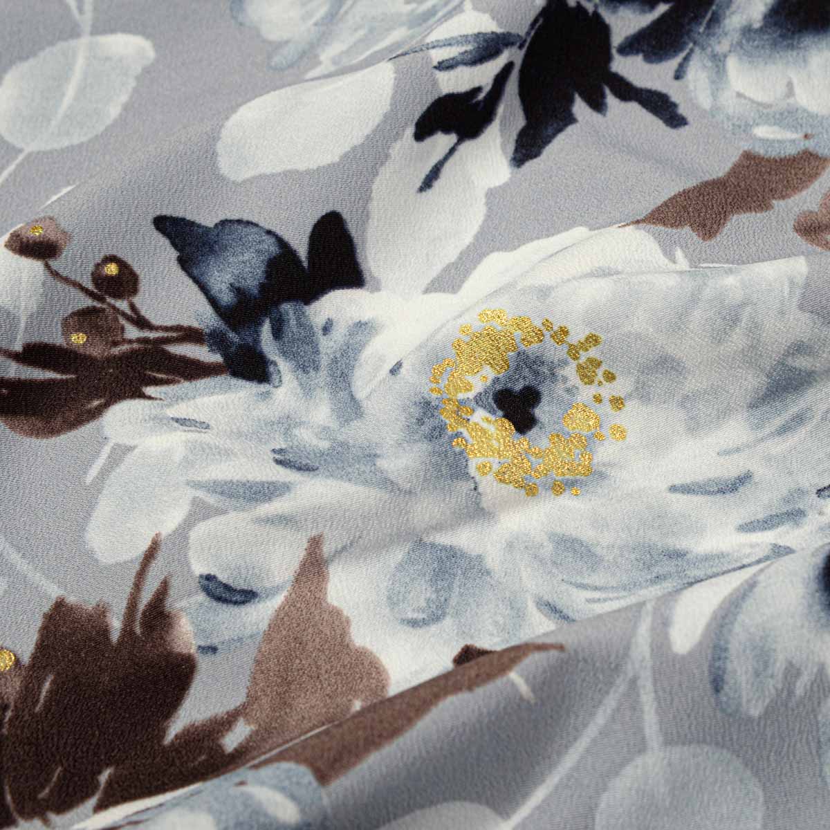  【SALE】 グレー　フラワー レンタル 大学生袴 G1035