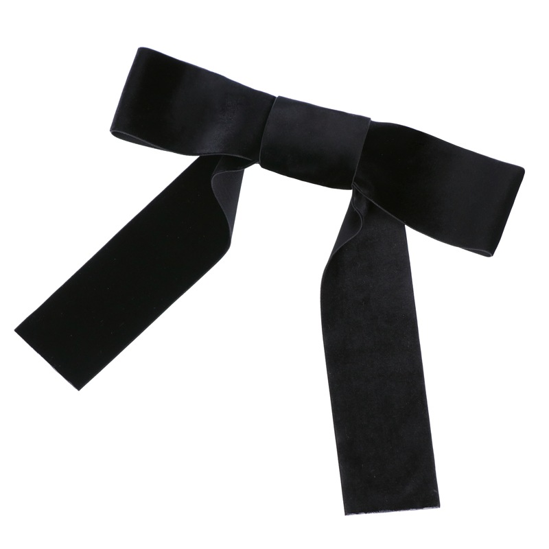 黒 ベロアリボン 販売 髪飾り hanbai-213