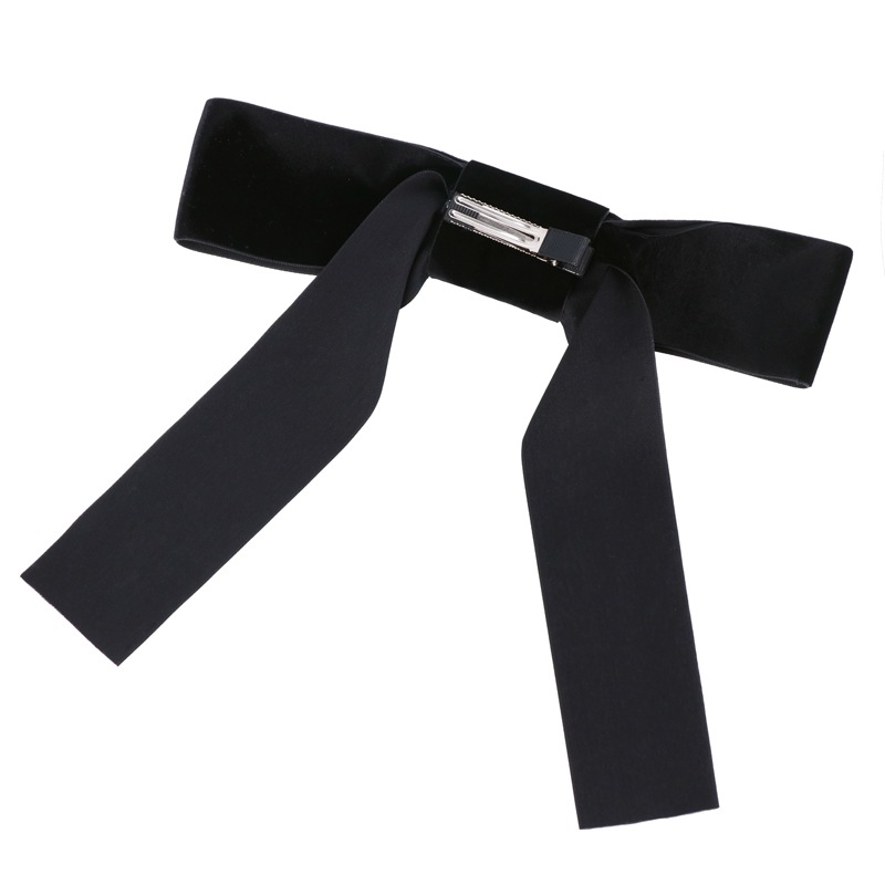 黒 ベロアリボン 販売 髪飾り hanbai-213