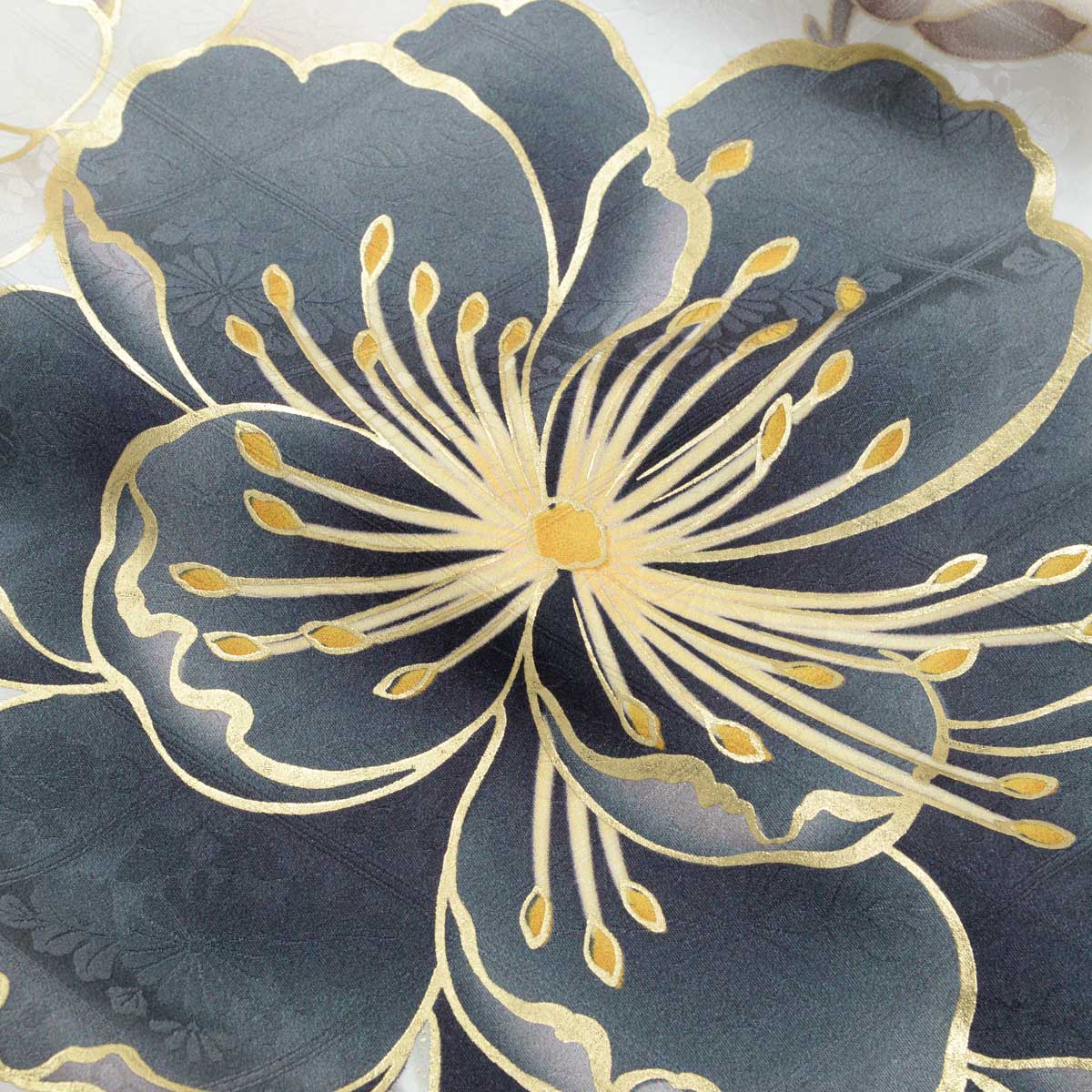  白　大桜に椿 R2099 レンタル 振袖袴 R2075