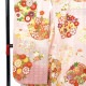 吉澤の友禅 【吉澤の友禅】薄ピンク　花丸文 レンタル 振袖袴 R2074