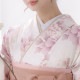  ピンクホワイト　菊牡丹 レンタル 大学生袴 G1006