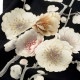 華徒然 ベージュ×黒×オフホワイト　牡丹に梅 レンタル 振袖袴 R2224