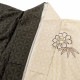 九重 クリーム×焦げ茶　捻じれ梅に鼓 レンタル 振袖袴 R2223