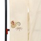 九重 クリーム×焦げ茶　捻じれ梅に鼓 レンタル 振袖袴 R2223
