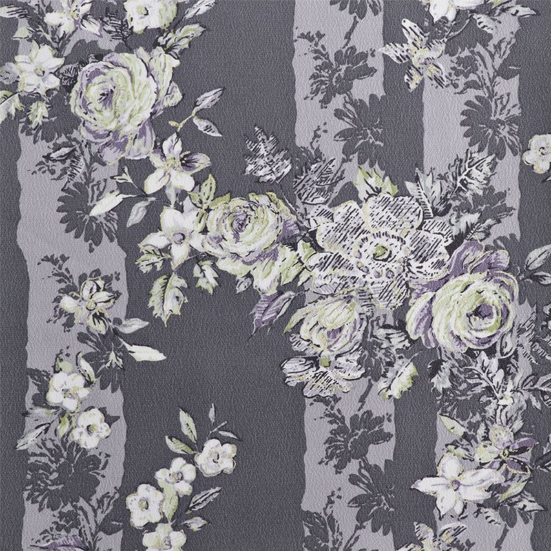 Kami Shibai 【SALE】 グレー　薔薇にストライプ レンタル 大学生袴 G976