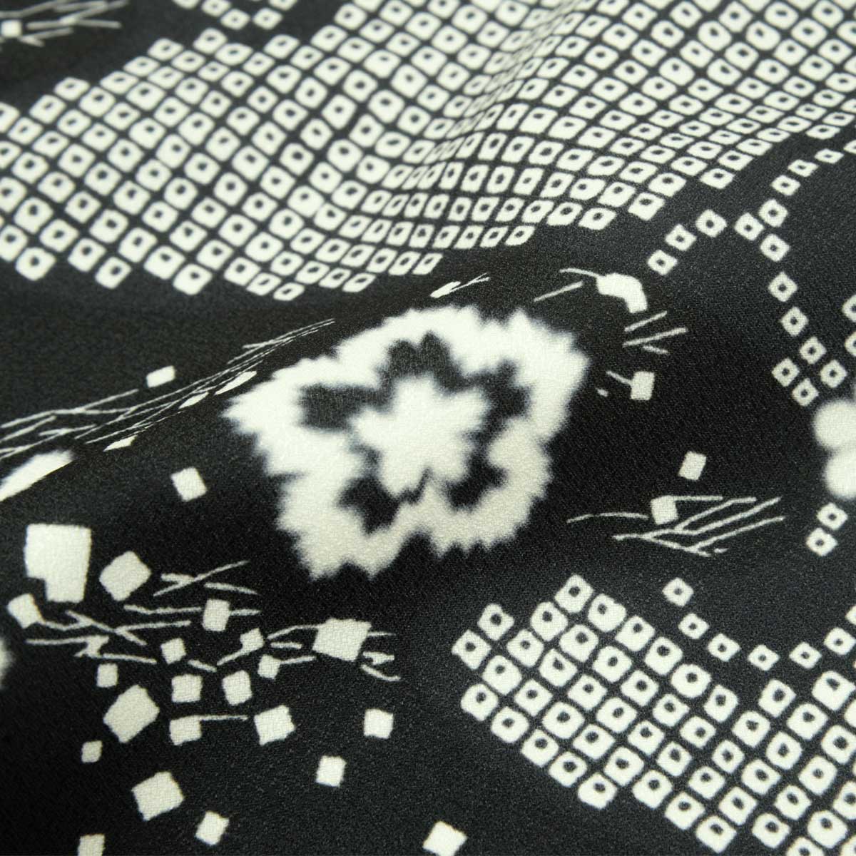  【SALE】 墨黒　菊牡丹に疋田 レンタル 大学生袴 G987