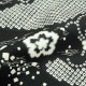  【SALE】 墨黒　菊牡丹に疋田 レンタル 大学生袴 G987