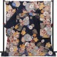  【SALE】 【友禅】紺　梅に楓と手毬 R2190 レンタル 振袖袴 R2009