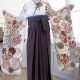  【SALE】 【友禅】白 牡丹梅 レンタル 振袖袴 R2008