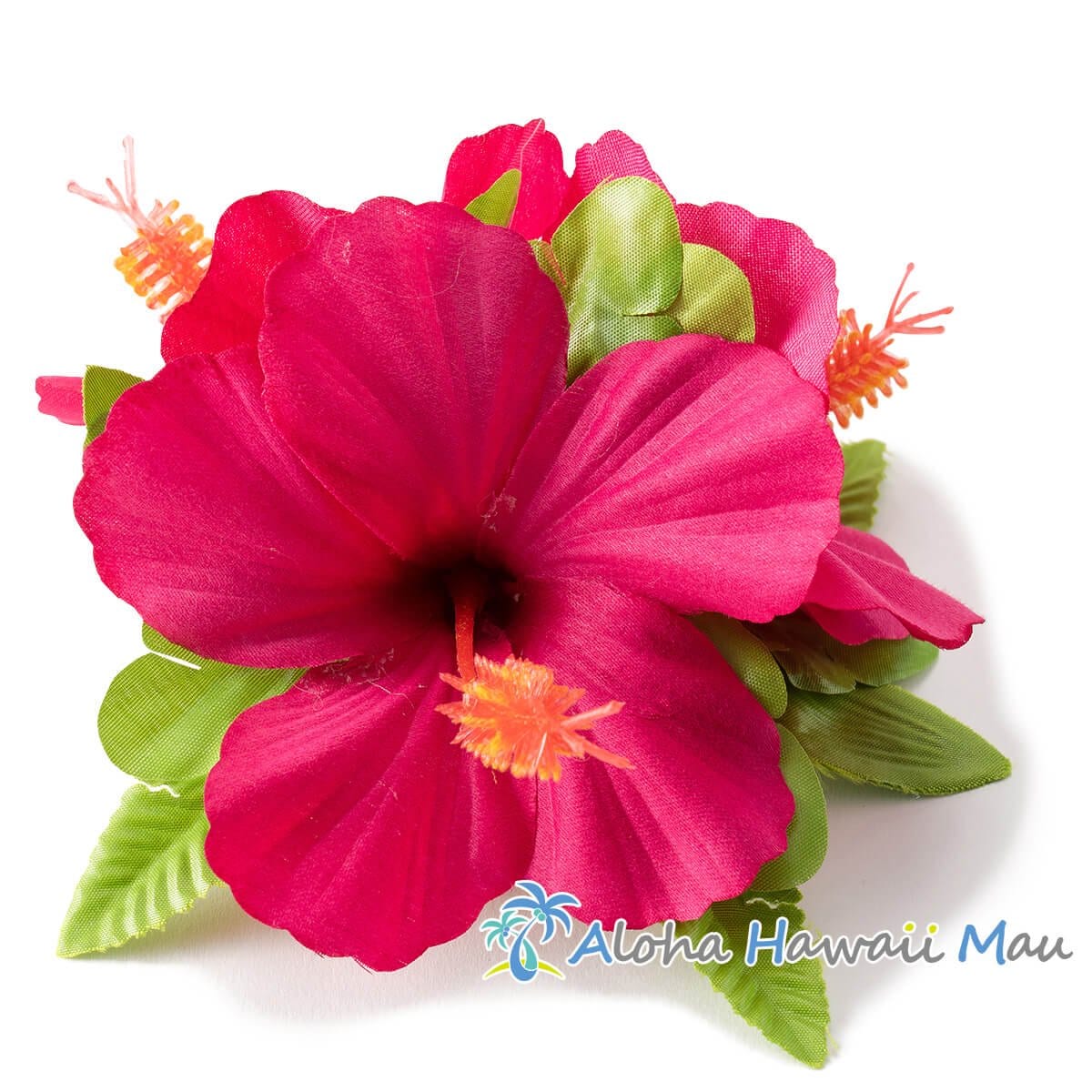 フラダンス 髪飾り ハイビスカス 髪飾り ローズ（ホットピンク） フラ ヘアクリップ
