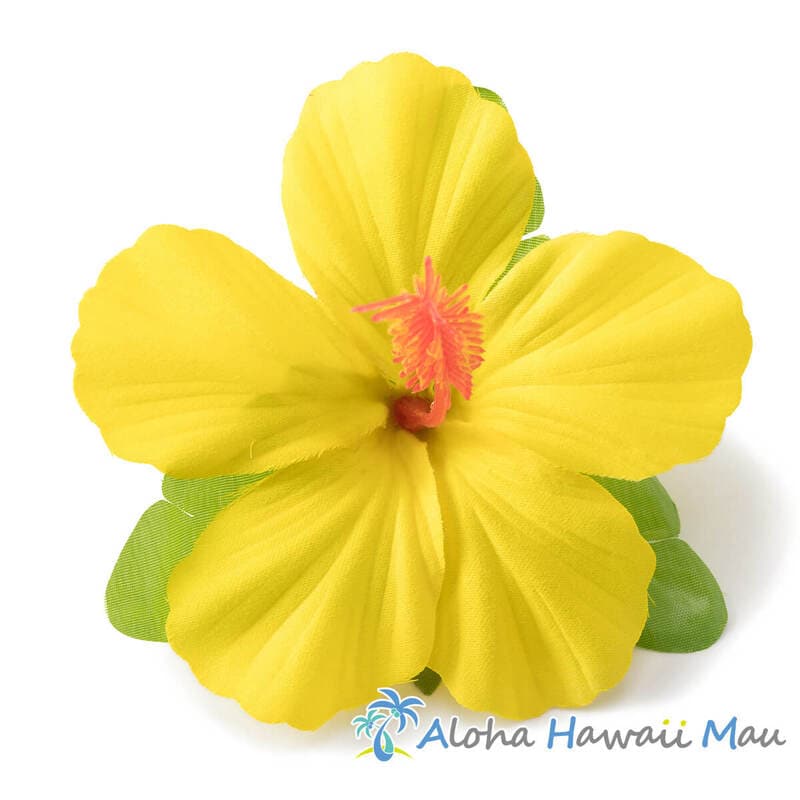 #1243-1　新品　7個　ヘアクリップ　髪飾り　ハイビスカス　イエロー系 楽天市場】☆楽天1位 フラダンス 髪飾り ヘアクリップ