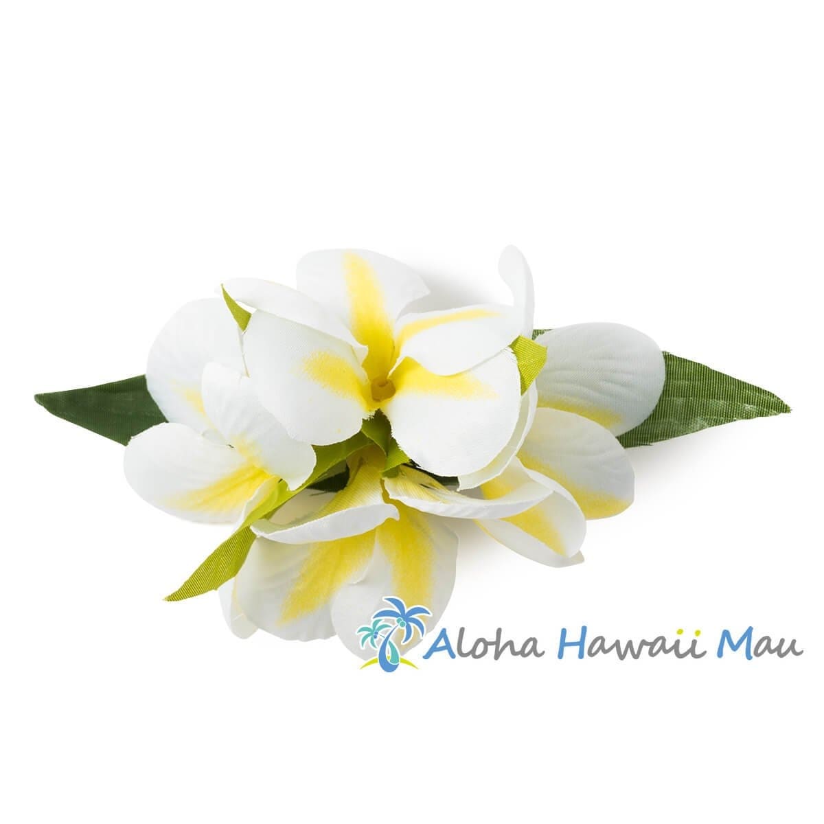 プルメリア フラ ヘアクリップ イエロー Mサイズ フラ 髪飾り